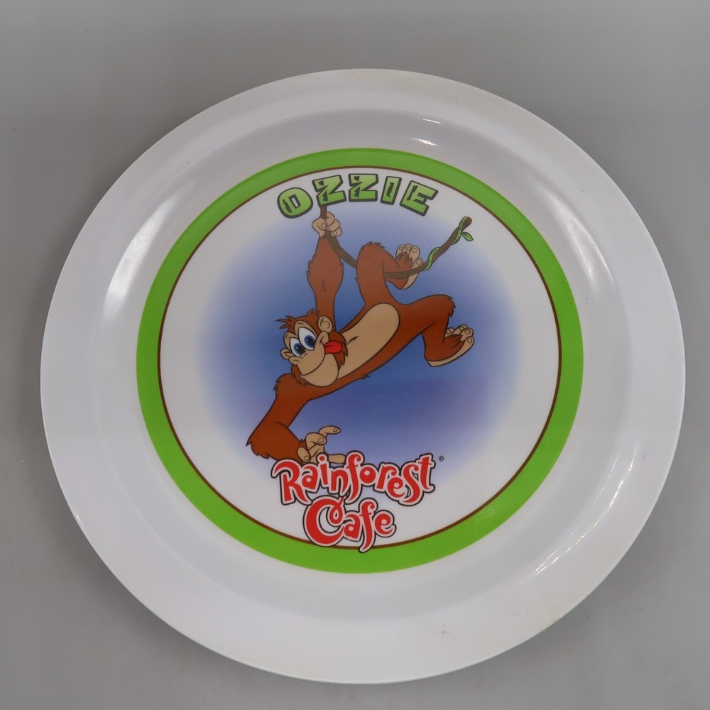 Vintage Maya Rainforest Cafe Melamine Plates Ozzie Monkey
